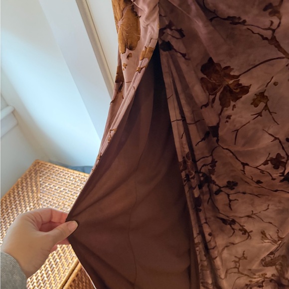 Lulu’s Dynamic Sensation Dark Mauve Floral Velvet Burnout Maxi Dress - Picture 9 of 9